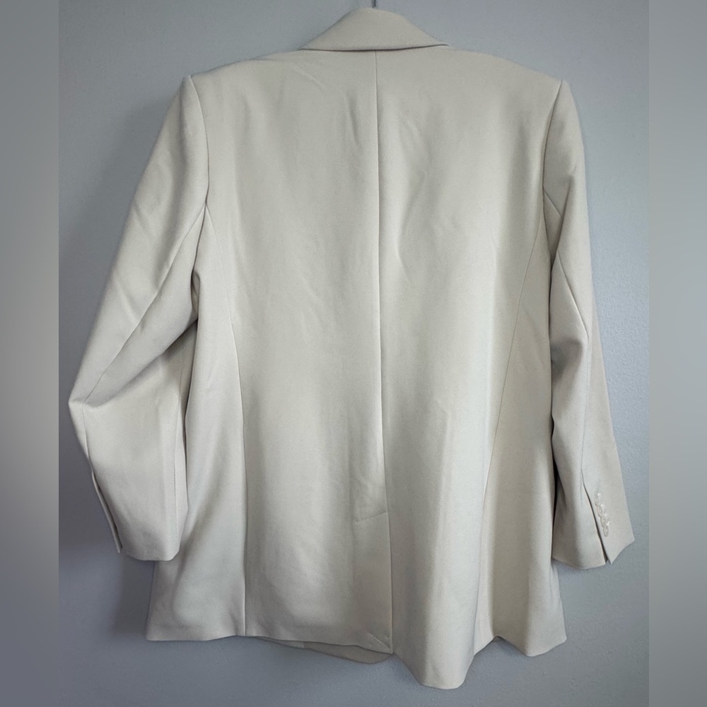 NEW Express Women’s Cream Double Breasted Removable Corsage Blazer Size XL - Picture 11 of 13